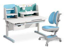 Комплект стол с электроприводом Mealux Electro 730 + надстройка +кресло Onyx Duo Y-115 blue