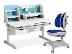 Комплект стол с электроприводом Mealux Electro 730 + надстройка +кресло Onyx Duo Y-115 d.blue